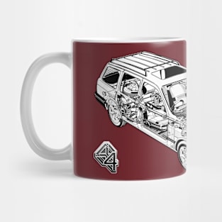 FORD SIERRA 4x4 - cutaway technical diagram Mug